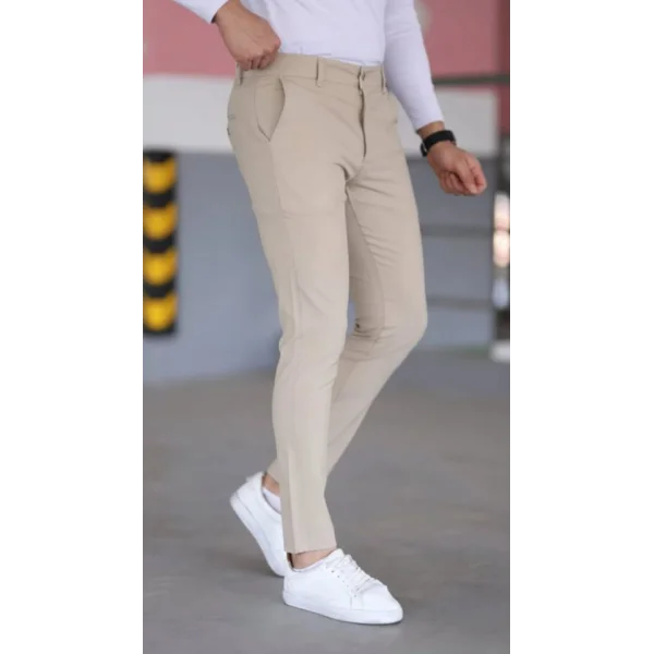 Erkek Slim Fit Likralı Gabardin Pantolon