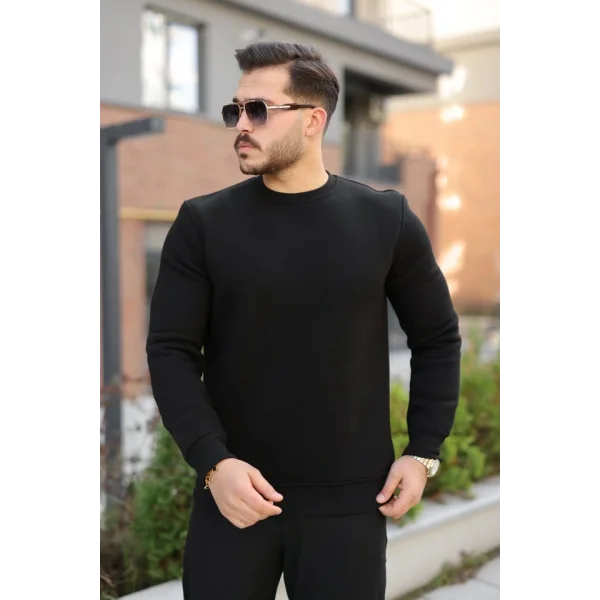 Erkek Üç İplik Şardonlu Sweatshirt