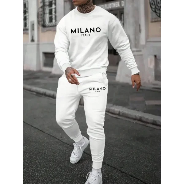 Erkek Uzun Kollu Baskı Detaylı Iki Iplik Takım