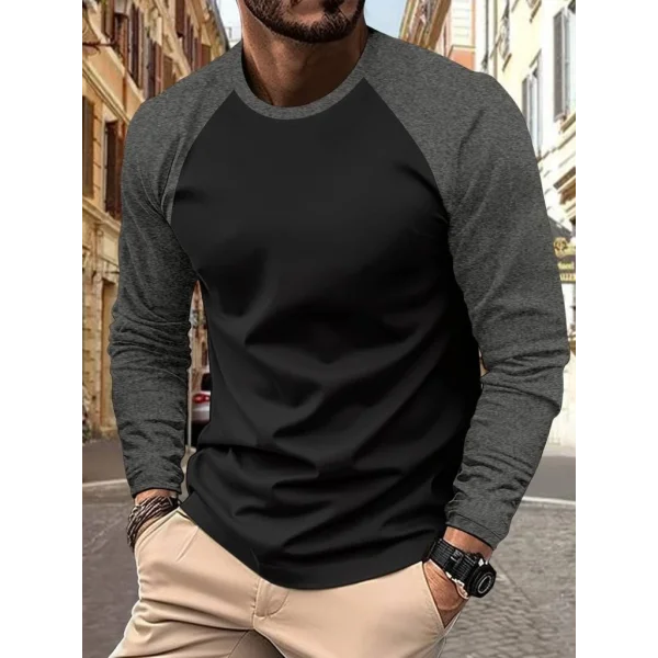Erkek Uzun Kollu Bisiklet Yaka Viskon Iki Iplik Bluz