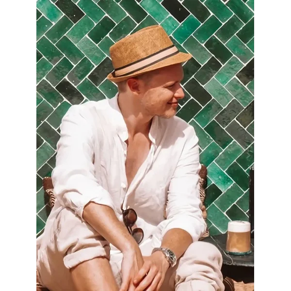 Erkek Uzun Kollu Hakim Yaka Düğmeli Erkek Müslim Gömlek