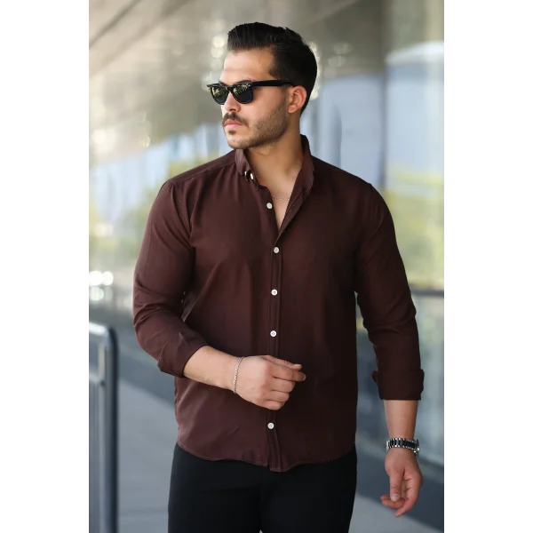Erkek Uzun Kollu Regular Sofya Keten Gömlek