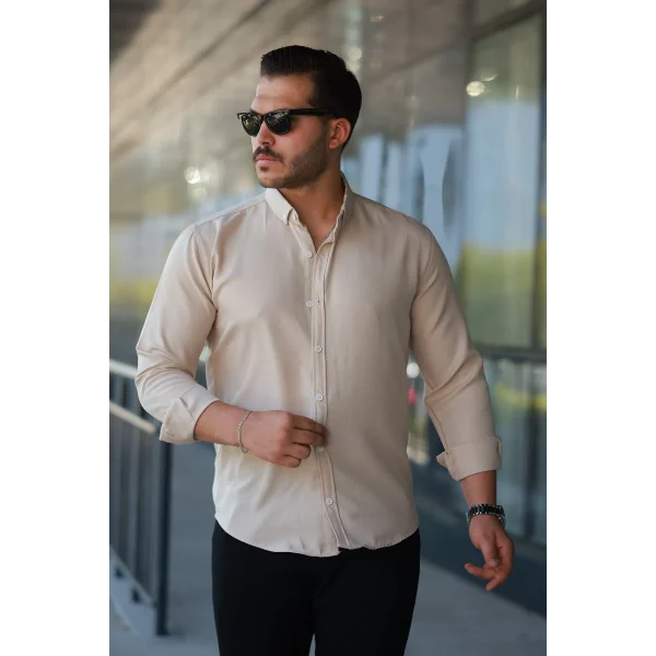 Erkek Uzun Kollu Regular Sofya Keten Gömlek