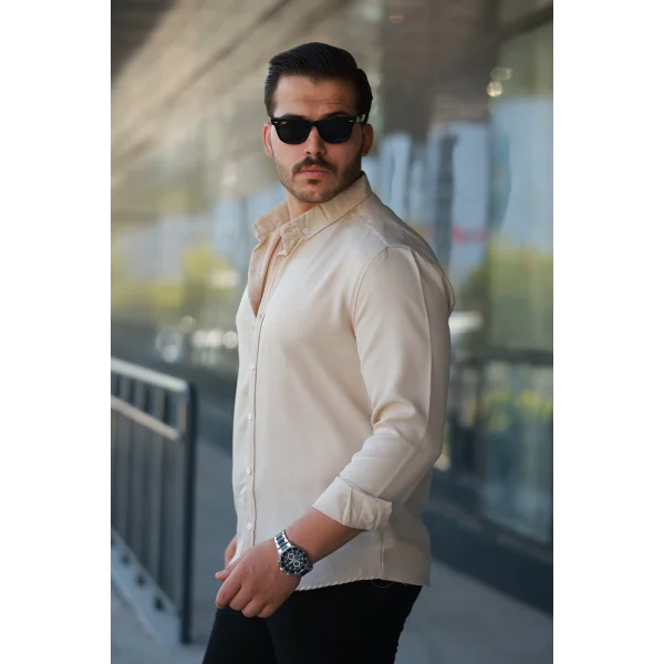 Erkek Uzun Kollu Regular Sofya Keten Gömlek