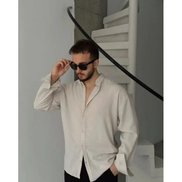 Erkek Uzun Kollu Regular Sofya Keten Gömlek