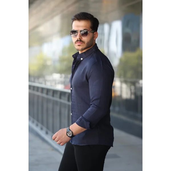 Erkek Uzun Kollu Regular Sofya Keten Gömlek