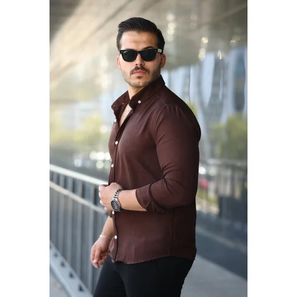 Erkek Uzun Kollu Regular Sofya Keten Gömlek