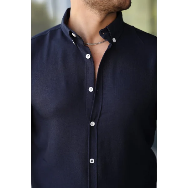 Erkek Uzun Kollu Regular Sofya Keten Gömlek