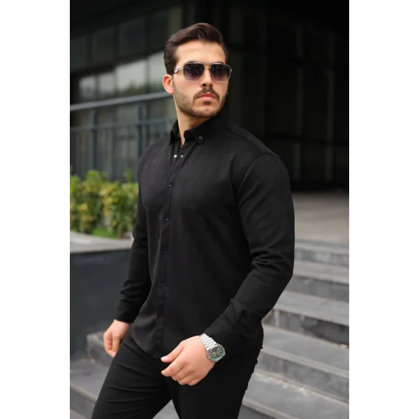 Erkek Uzun Kollu Süet Gömlek