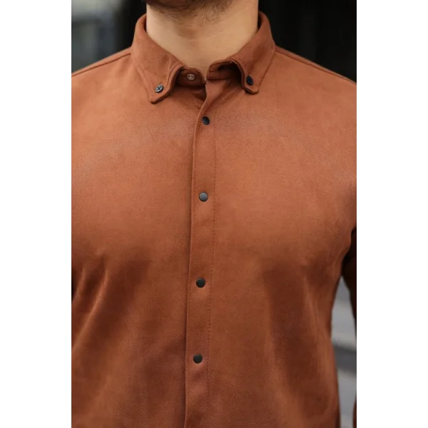 Erkek Uzun Kollu Süet Gömlek