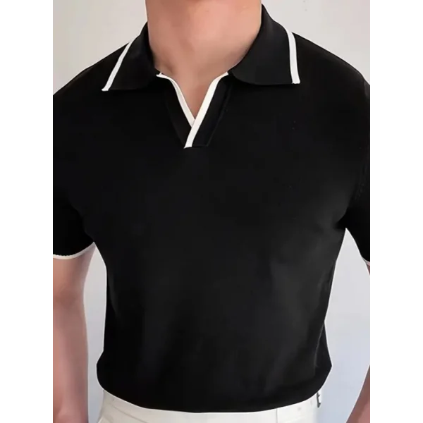 Erkek Uzun Kollu Yakalı Triko Bluz