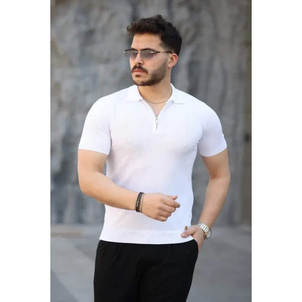 Erkek Viskon Kumaş Polo Yaka Tişört