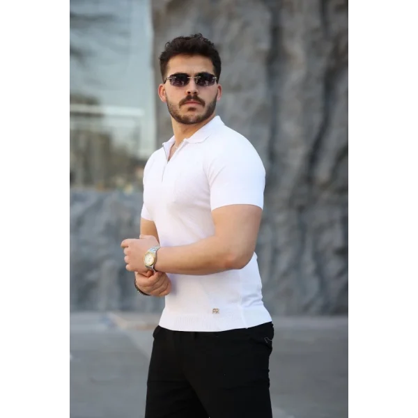 Erkek Viskon Kumaş Polo Yaka Tişört
