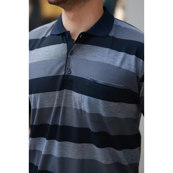 Erkek Yakalı çok Renkli Kısa Kollu T-shirt