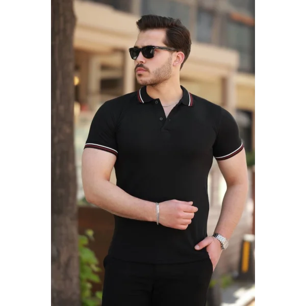 Erkek Yakalı Kısa Kollu T-shirt