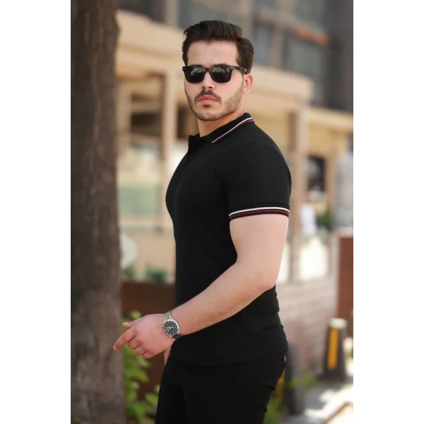 Erkek Yakalı Kısa Kollu T-shirt