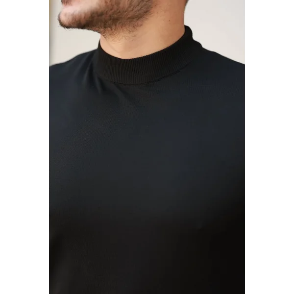 Erkek Yarım Balıkçı Yaka Kısa Kollu Tişört