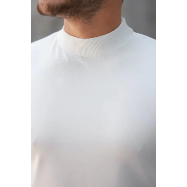 Erkek Yarım Balıkçı Yaka Kısa Kollu Tişört