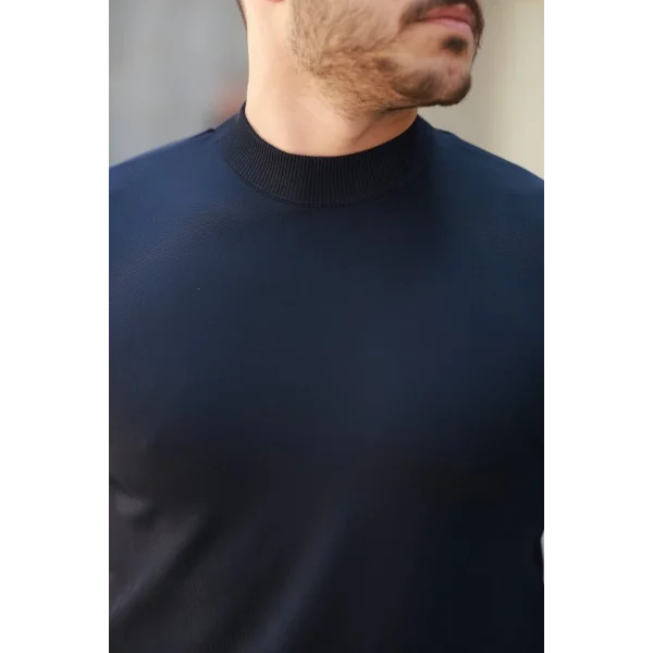 Erkek Yarım Balıkçı Yaka Kısa Kollu Tişört