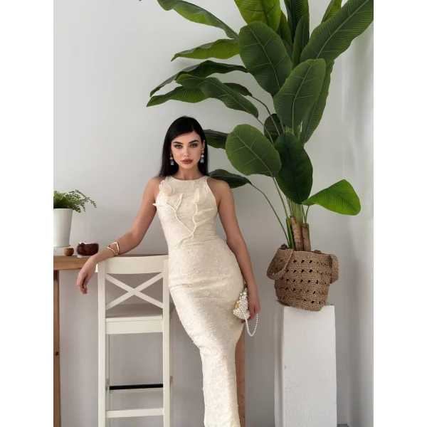 ers Çiçek Detaylı Elbise