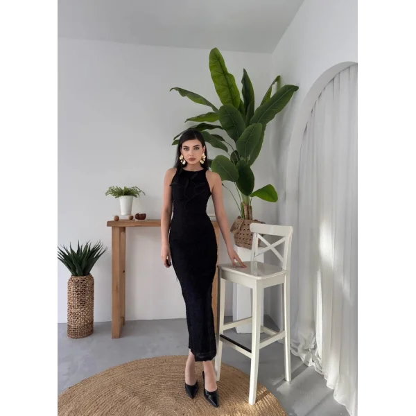 ers Çiçek Detaylı Elbise