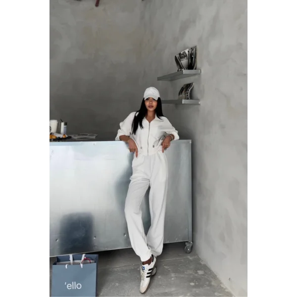 EŞOFMAN TAKIM GİFT KUMAŞ - Beyaz