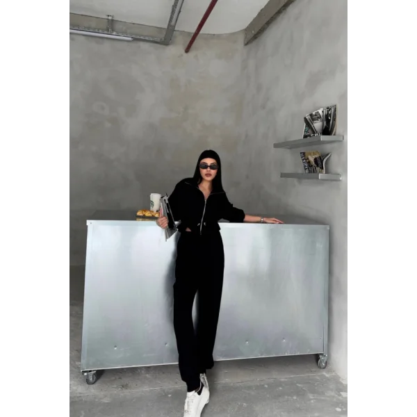 EŞOFMAN TAKIM GİFT KUMAŞ - Siyah