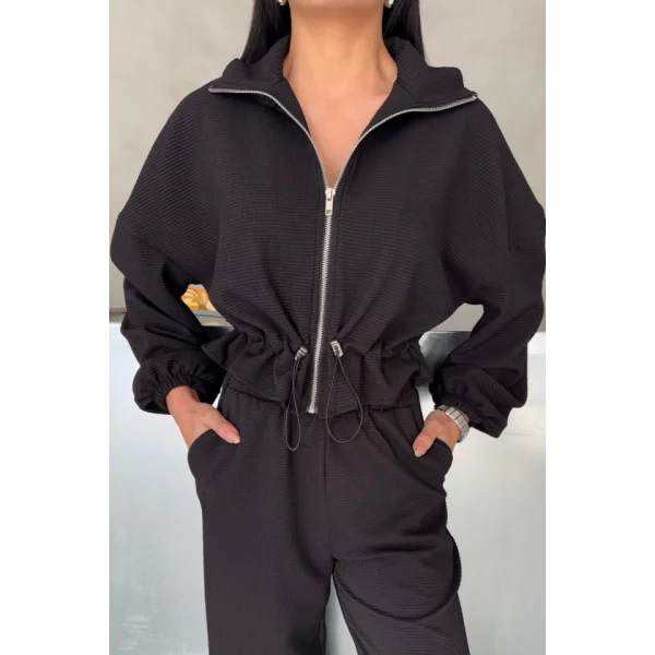 EŞOFMAN TAKIM GİFT KUMAŞ - Siyah