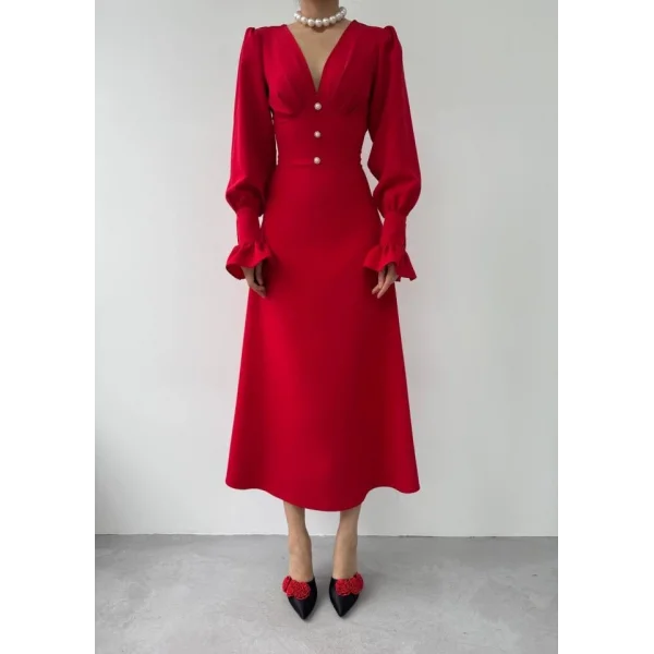 eta Düğme Detaylı Elbise