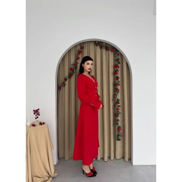 eta Düğme Detaylı Elbise