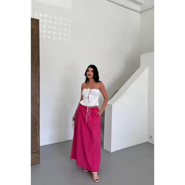 ETEK ŞANEL BOY SOFT KUMAŞ - Fuşya