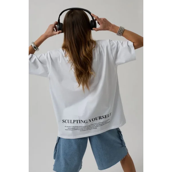 Etek Ucu Baskili Tshirt