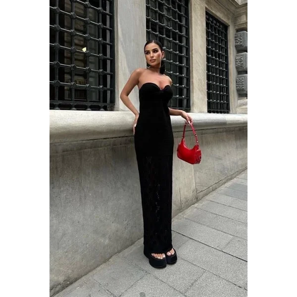 Eudora Ajurlu Straplez  Elbise 2771