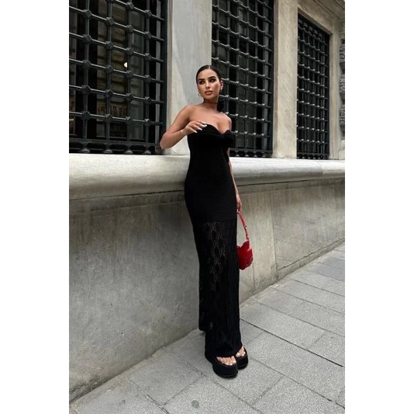 Eudora Ajurlu Straplez  Elbise 2771