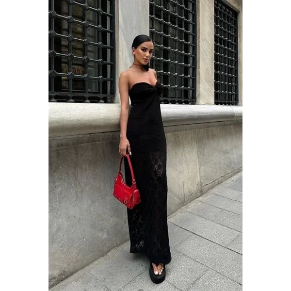 Eudora Ajurlu Straplez  Elbise 2771