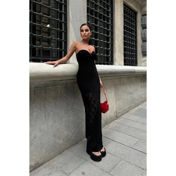 Eudora Ajurlu Straplez  Elbise 2771