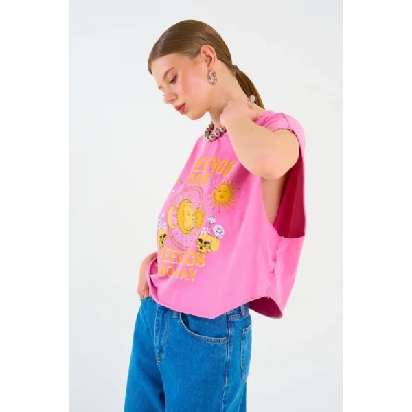 FEEİNG Tshirt  Fuşya