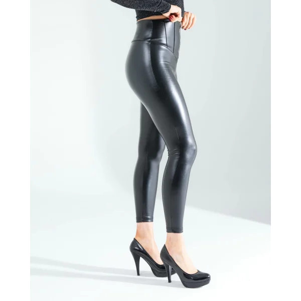 Fermuar Detay Deri Tayt