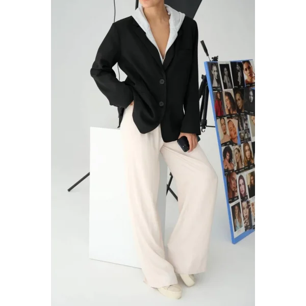 Fermuarlı Ceket  SiyahGri