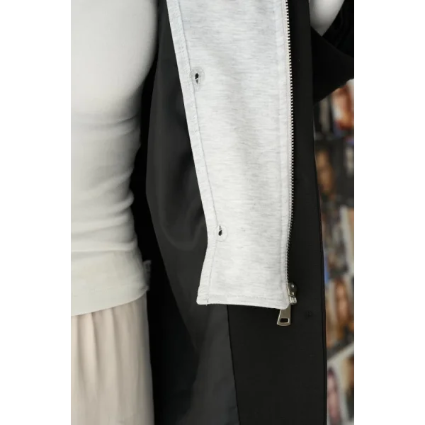 Fermuarlı Ceket  SiyahGri