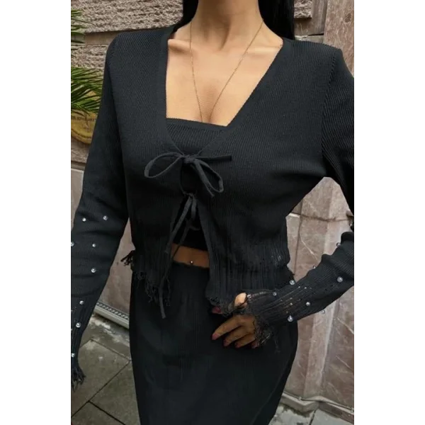 Ferry İnci Detaylı Üçlü Takım 9879