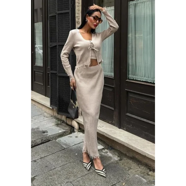 Ferry İnci Detaylı Üçlü Takım 9879