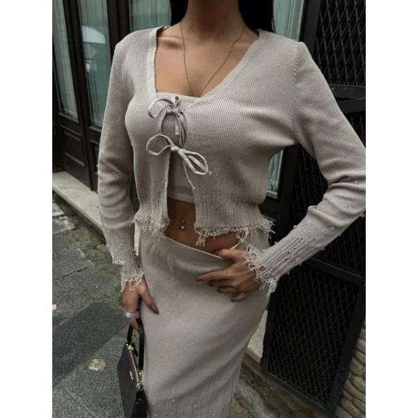 Ferry İnci Detaylı Üçlü Takım 9879