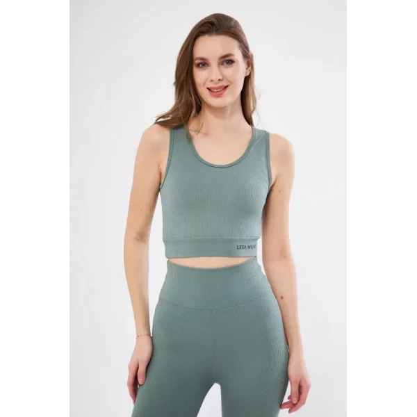 Fitilli Baskılı Crop  Buz avisi