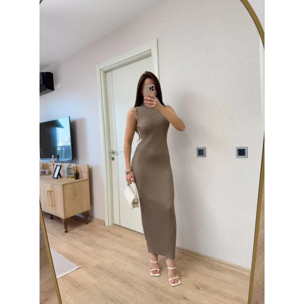 Fitilli Triko Elbise Maxi Uzun boy - Vizyon