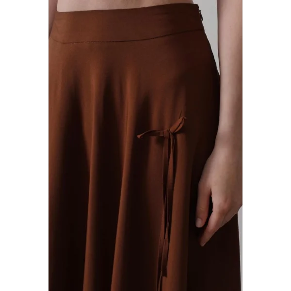 Fiyonk Kloş Etek - Kahve