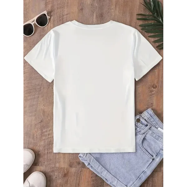 Fiyonk Ön Arka Baskılı Oversize Bisiklet Yaka T-shirt Yazlık - Beyaz