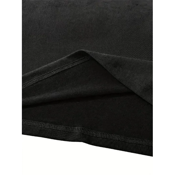 fiyonk Ön Arka baskılı siyah oversize unisex Kısa Kol t-shirt- Siyah