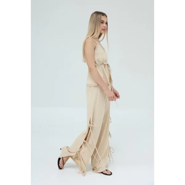 Fiyonklu Bluz Takım  Taş