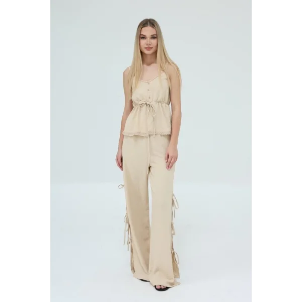 Fiyonklu Bluz Takım  Taş